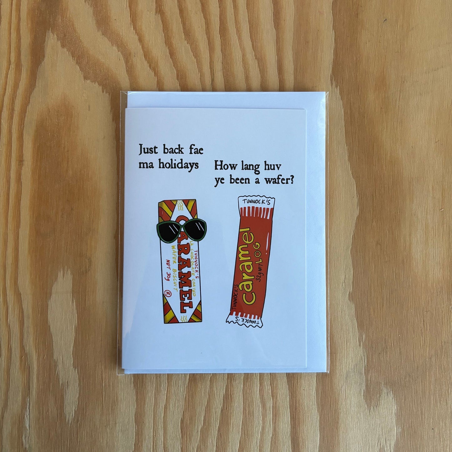 Tunnocks Wafer Card / funny scottish joke card