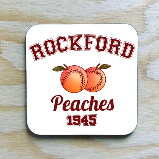 Rockford Peaches Coaster / baseball coaster