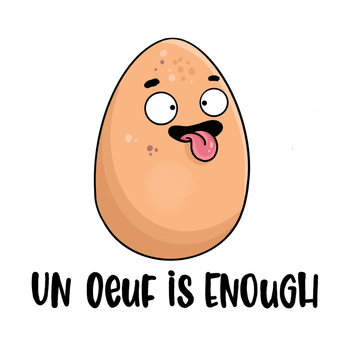 Un Oeuf is Enough / French humour funny coaster / egg