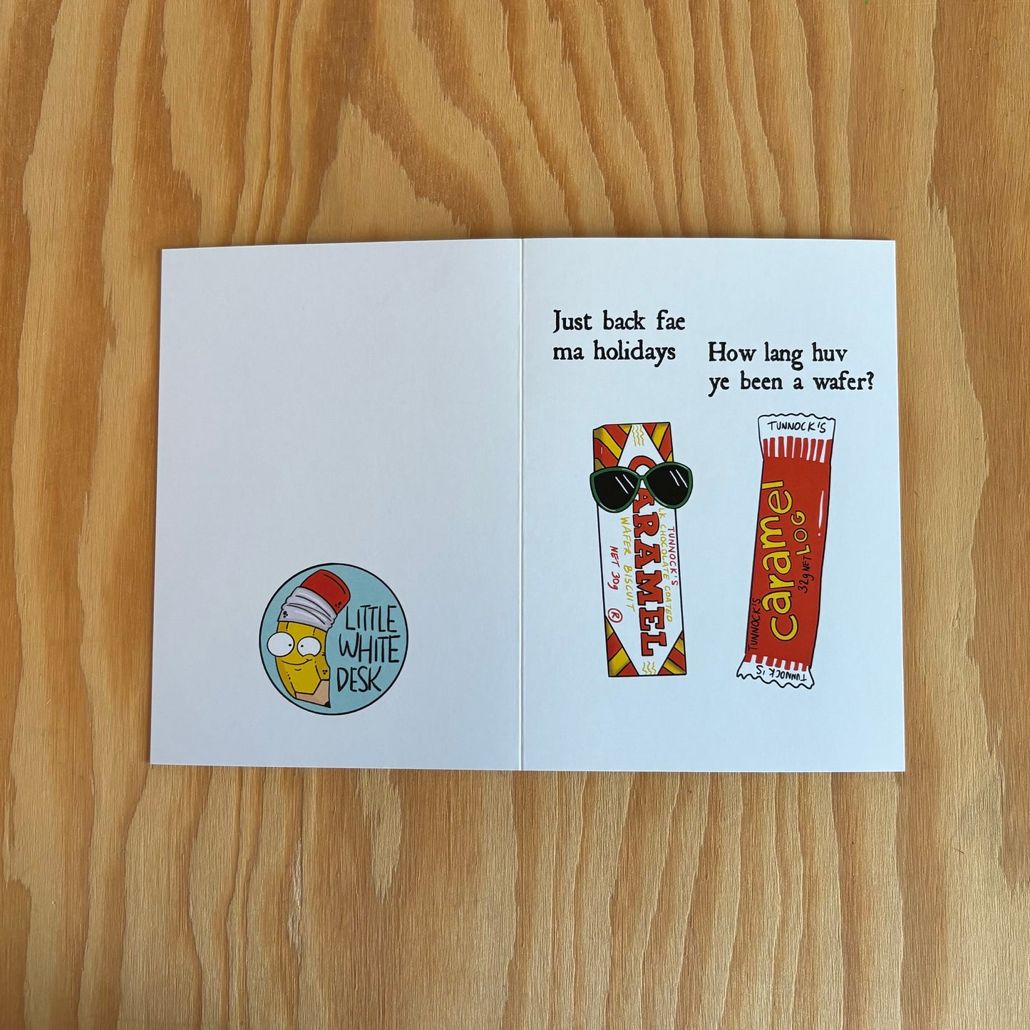 Tunnocks Wafer Card / funny scottish joke card